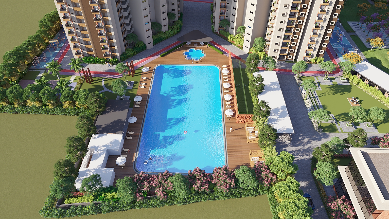 NPS Natures Nest Aerial View 91% Open Space Gated Community East Bangalore